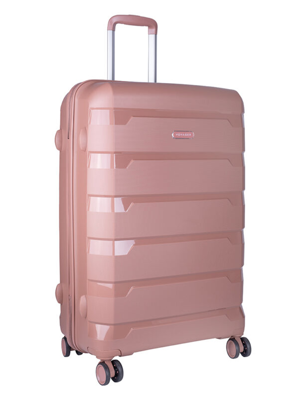 Voyager Pacific Large 4 Wheel Trolley Case -pink