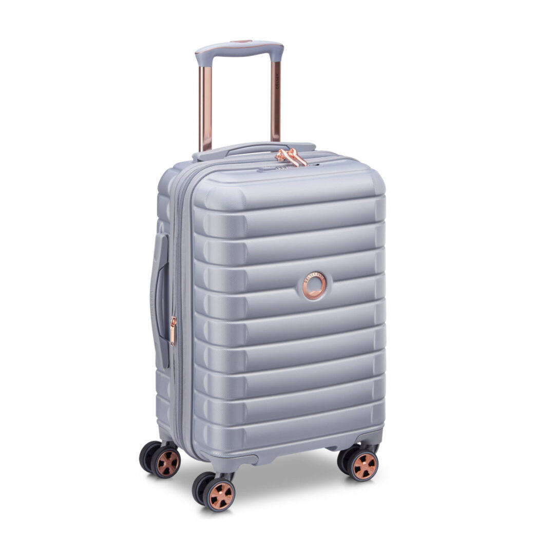 DELSEY SHADOW 5.0 55CM 4DW CABIN TROLLEY CASE -SILVER