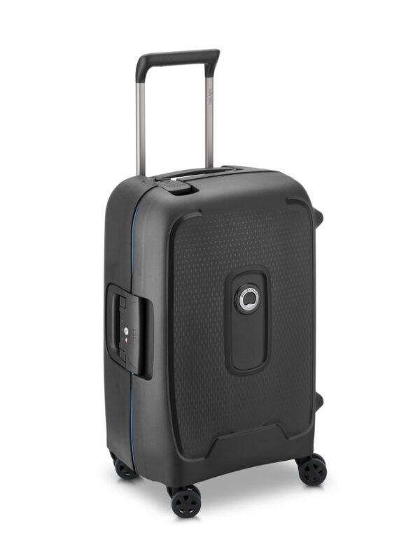 DELSEY MONCEY 55CM 4 WHEEL CABIN TROLLEY CASE -BLACK