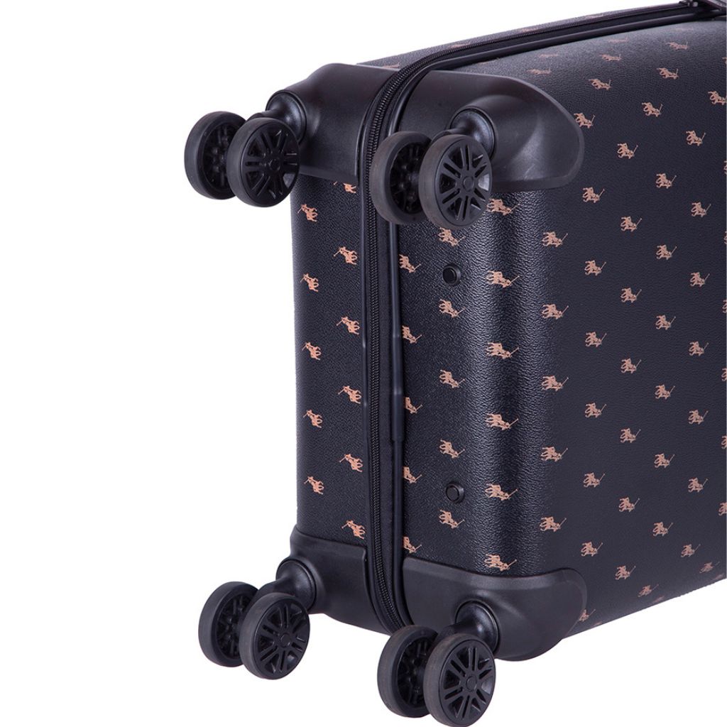 Saleys Travel Bags Polo Double pack 2-piece medium luggage set -black - Image 2