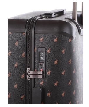 Saleys Travel Bags Polo Double pack 2-piece large luggage set -black - Image 3