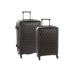 Saleys Travel Bags Polo Double pack 2-piece medium luggage set -black