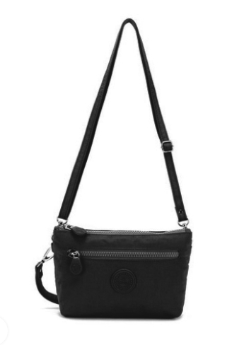 Free Spirit -Crinkle Collection: Double Zip Sling - Black