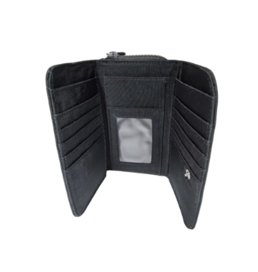 Saleys Travel Bags Free Spirit -Crinkle Collection: Small Zip Flap Purse - Black - Image 3