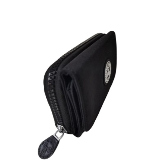 Saleys Travel Bags Free Spirit -Crinkle Collection: Small Zip Flap Purse - Black - Image 4