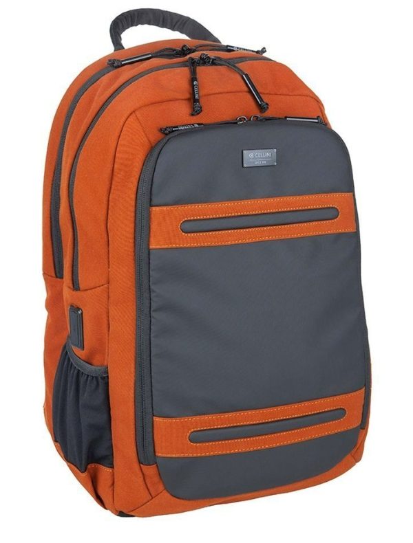 Cellini Explorer Pro Large Business Backpack with Shockproof Pocket -Rust