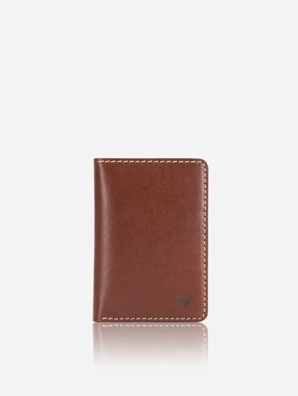 BRANDO LEATHER CARD WALLET, BROWN