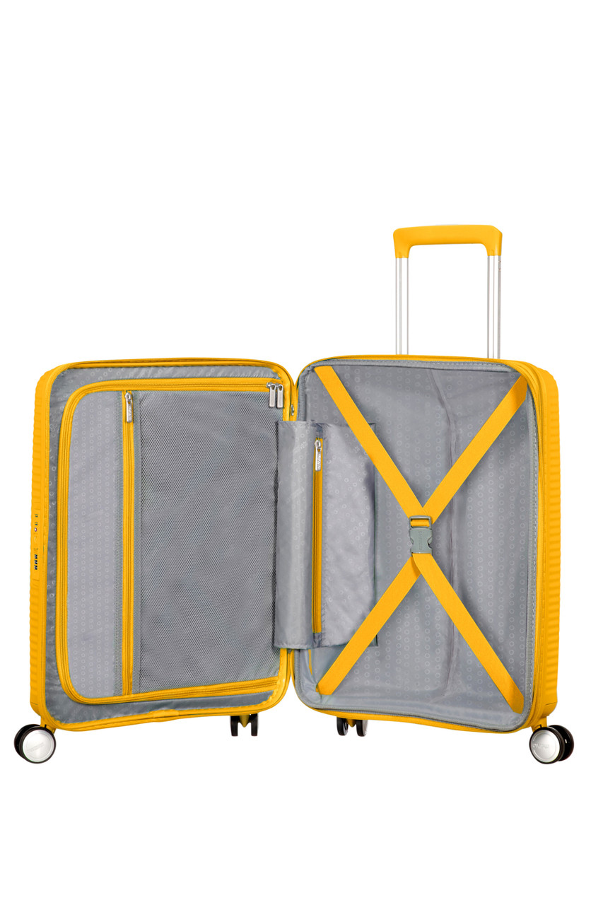 Saleys Travel Bags American Tourister Soundbox Exp Spinner 55cm - Golden Yellow - Image 8