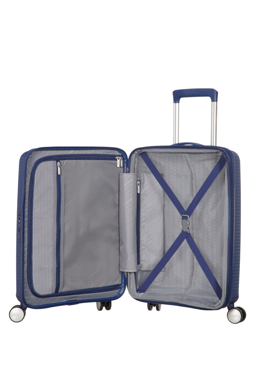 Saleys Travel Bags American Tourister Soundbox Exp Spinner 55cm - Mid Navy - Image 7
