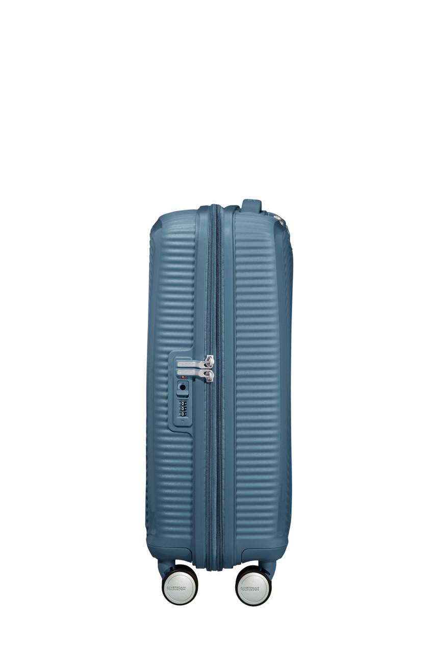 Saleys Travel Bags American Tourister Soundbox Exp Spinner 55cm - Stone Blue - Image 6