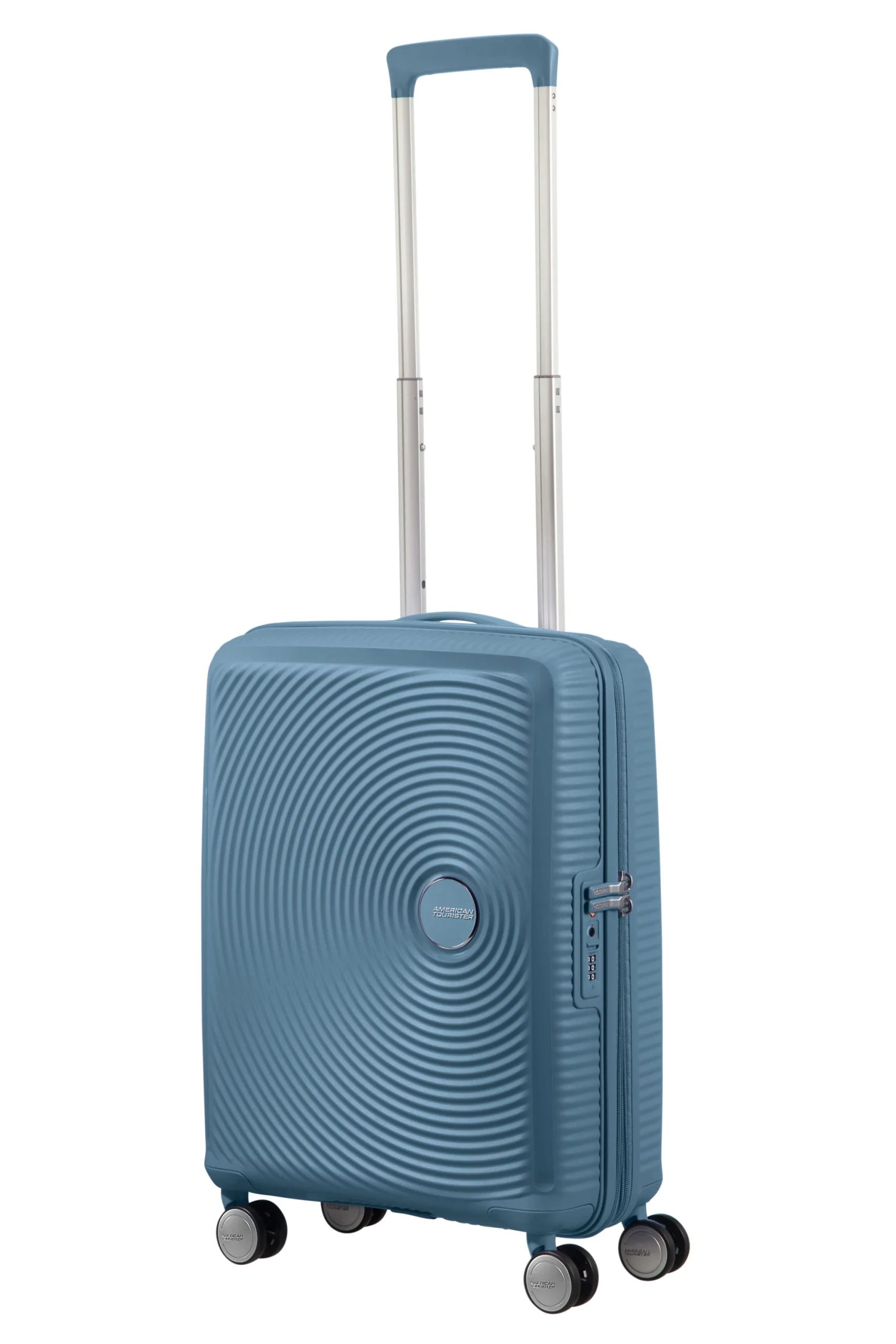 Saleys Travel Bags American Tourister Soundbox Exp Spinner 55cm - Stone Blue - Image 2