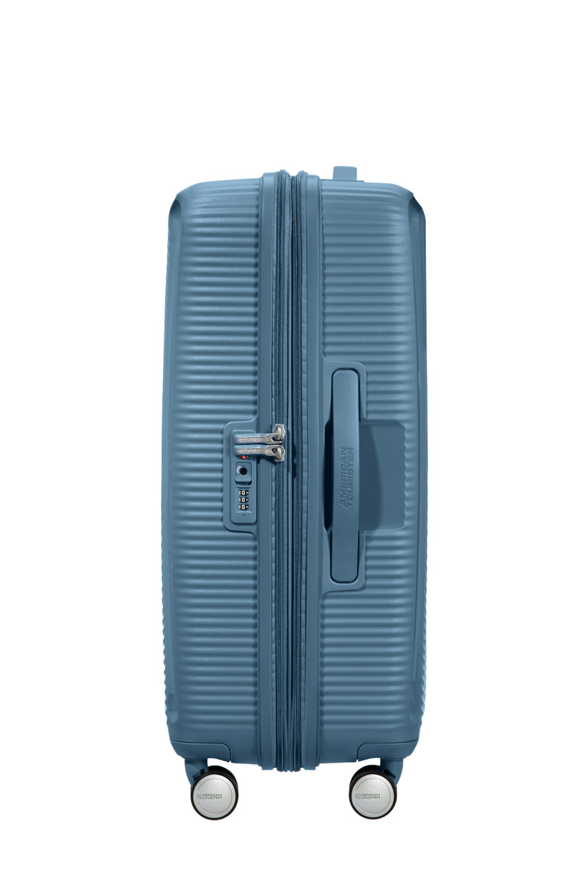 Saleys Travel Bags American Tourister Soundbox Exp Spinner 67cm - Stone Blue - Image 3