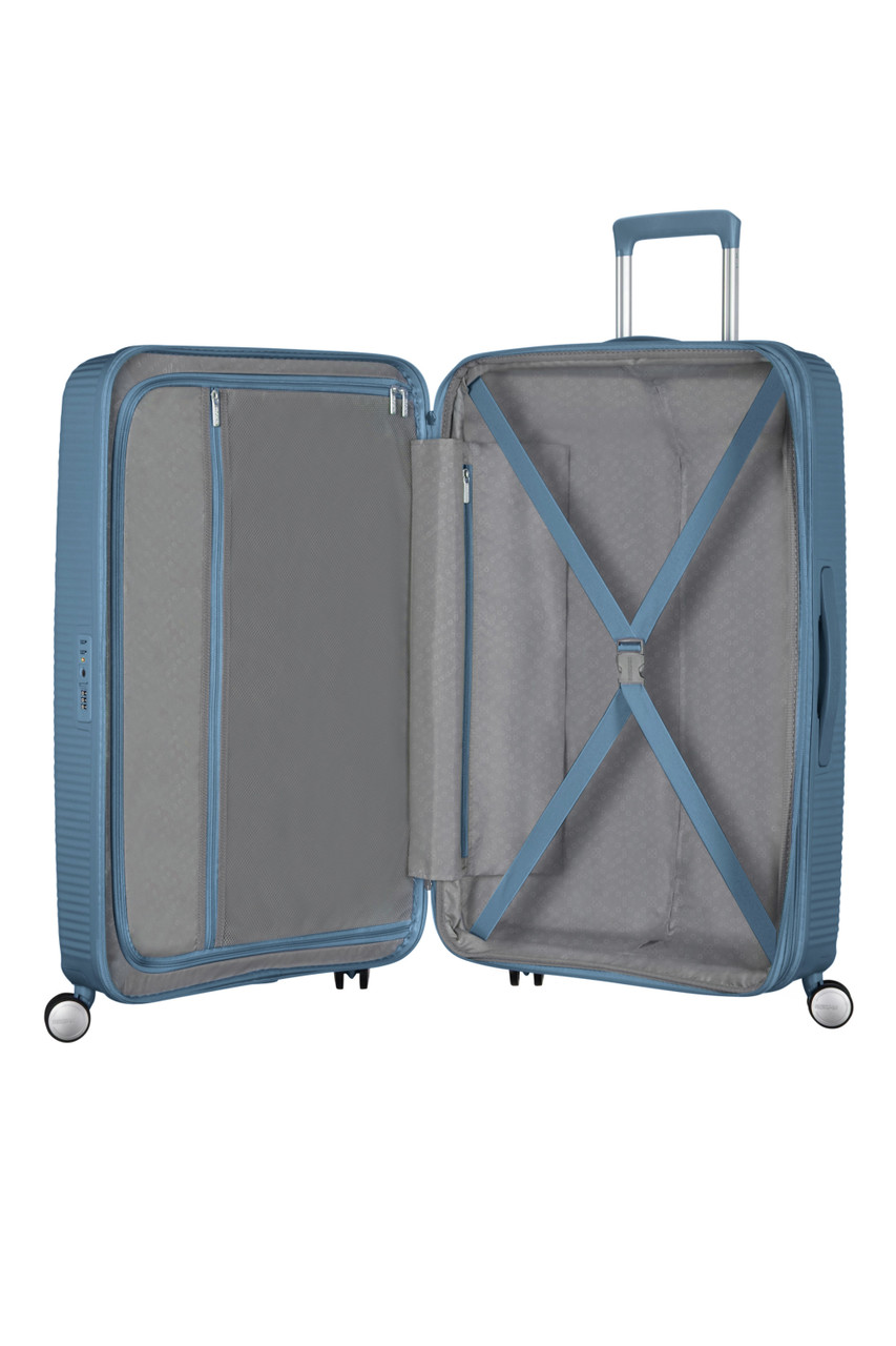 Saleys Travel Bags American Tourister Soundbox Exp Spinner 67cm - Stone Blue - Image 4