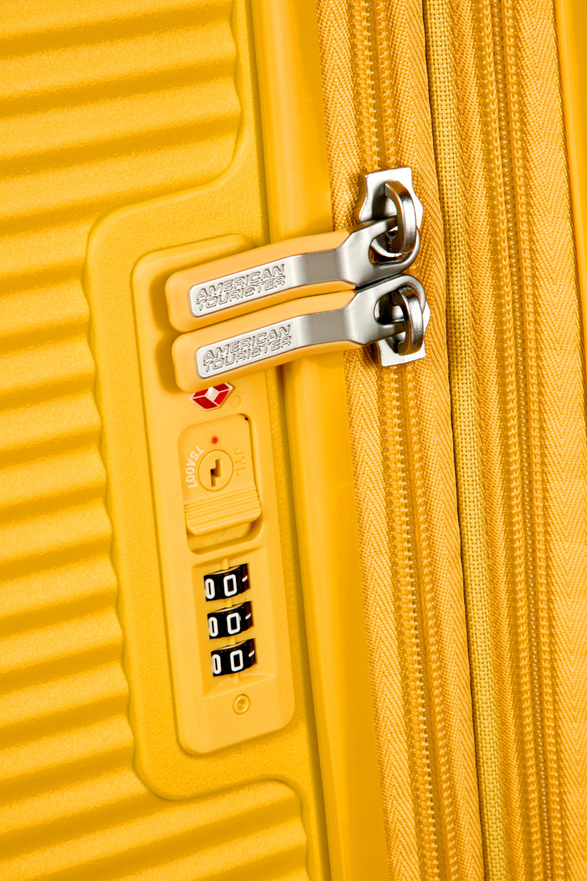 Saleys Travel Bags American Tourister Soundbox Exp Spinner 55cm - Golden Yellow - Image 3