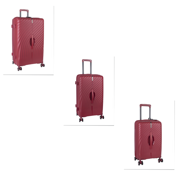 Saleys Travel Bags Cellini Xpedition 3 piece set red