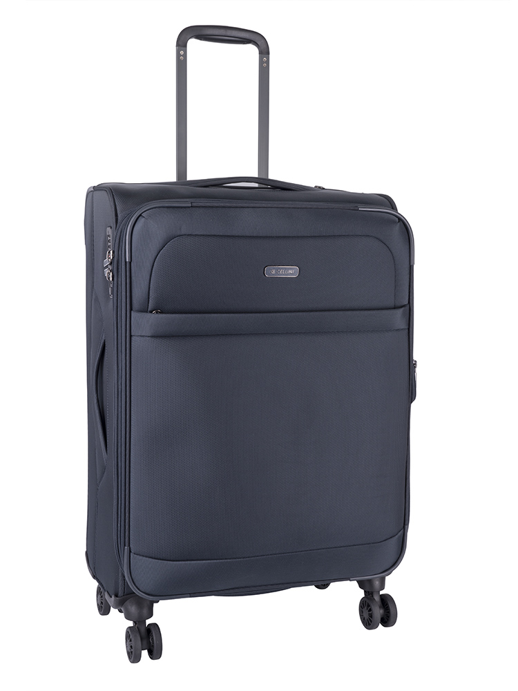 Saleys Travel Bags Cellini Microlite S Medium 4 Wheel Trolley Case-NAVY