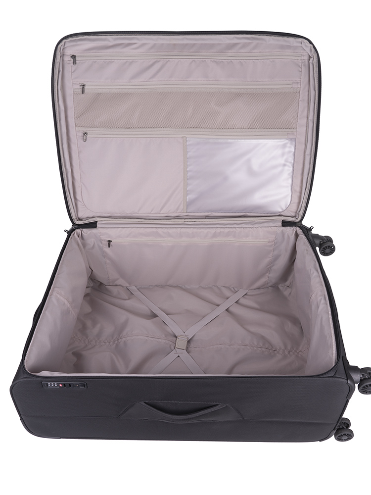 Saleys Travel Bags Cellini Microlite S Large 4 Wheel Trolley Case-BLACK - Image 2