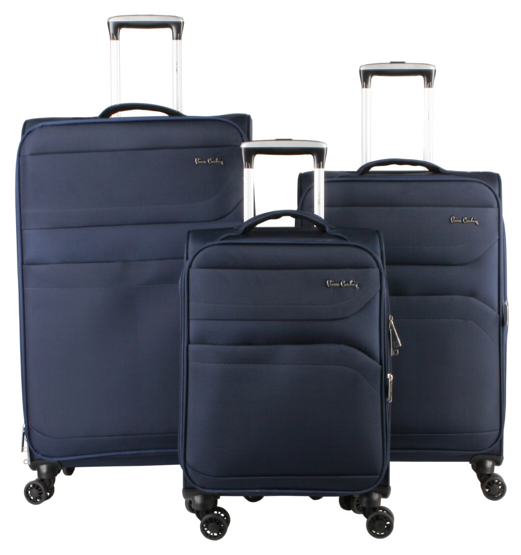 Pierre Cardin Lyon Set of 3 Suitcases-NAVY