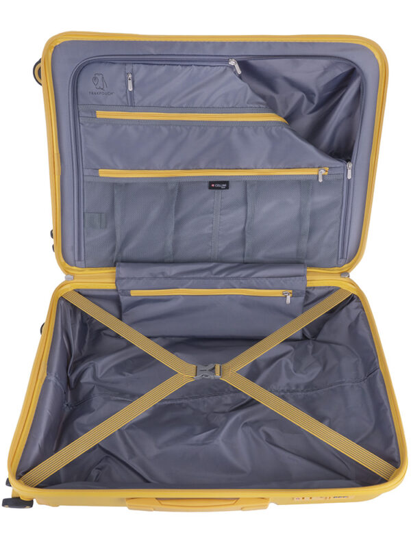 Cellini Cruze 65cm Medium 4 Wheel Trolley Case-YELLOW - Image 2