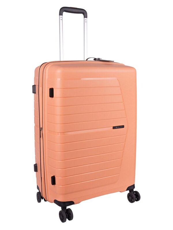 Cellini Starlite Medium 4 Wheel Trolley Case-PEACH