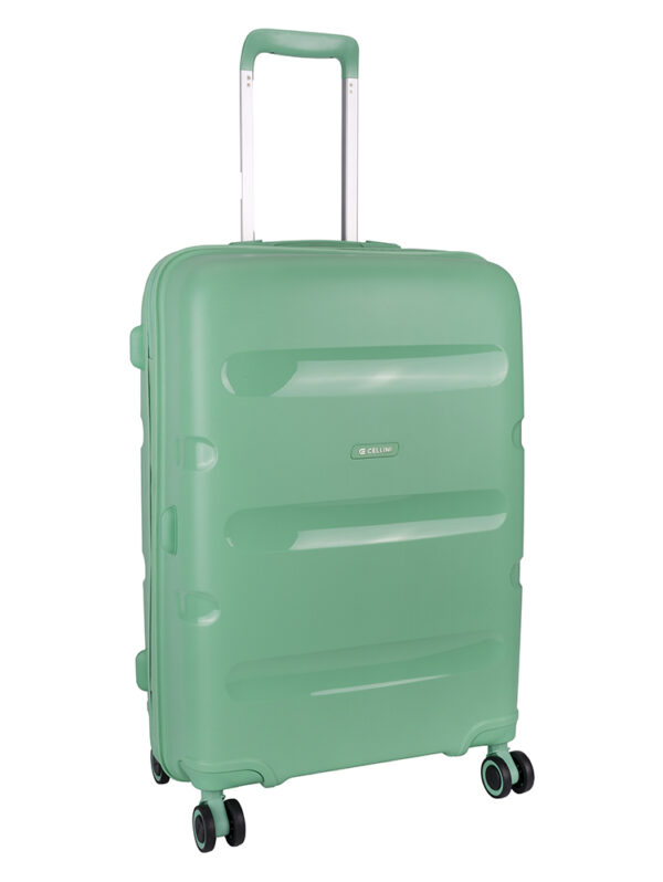 Cellini Cruze large 4 Wheel Trolley Case-GREEN