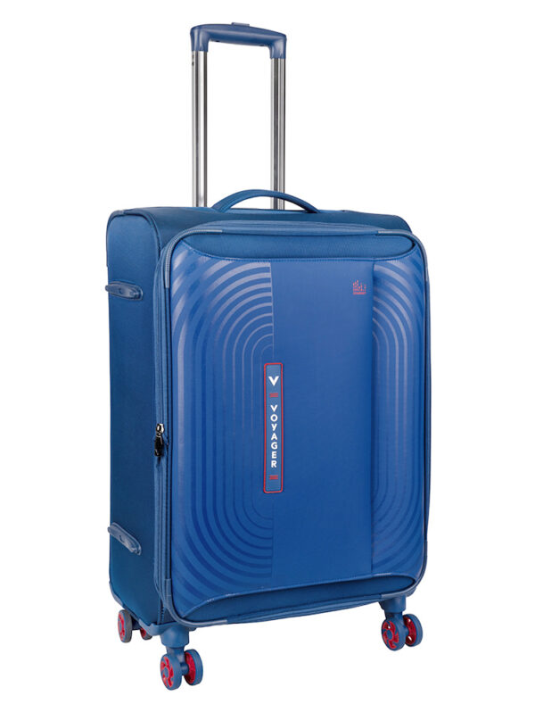 Voyager Synergy Medium 4 Wheel Trolley Case-NAVY