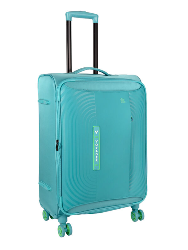Voyager Synergy Medium 4 Wheel Trolley Case-TEAL
