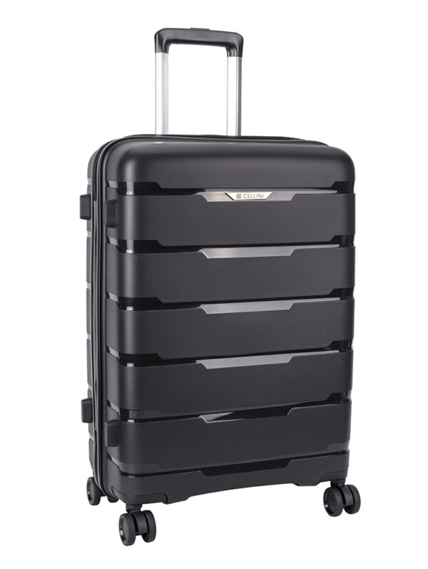 Cellini Rapido Medium 4 Wheel Trolley-BLACK
