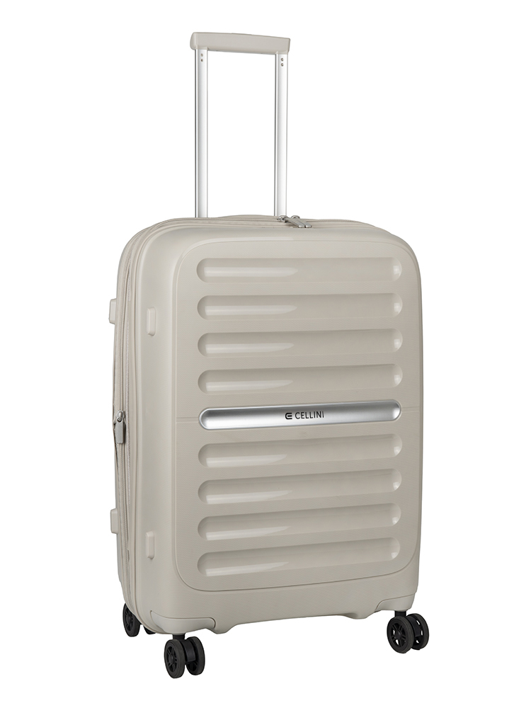 Saleys Travel Bags Cellini Nitro Medium 4 Wheel Trolley Case - Pumice Stone