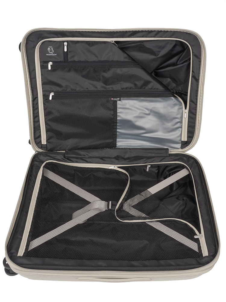 Saleys Travel Bags Cellini Nitro Medium 4 Wheel Trolley Case - Pumice Stone - Image 5