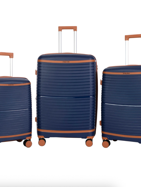 Saleys Travel Bags Evolution Hyde Park 3 Piece Spinner Luggage Sets - Navy