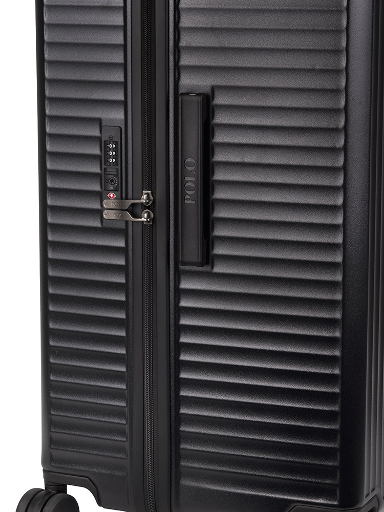 Saleys Travel Bags Polo Rover Large 4 Wheel Trolley Trunk - Black - Image 2