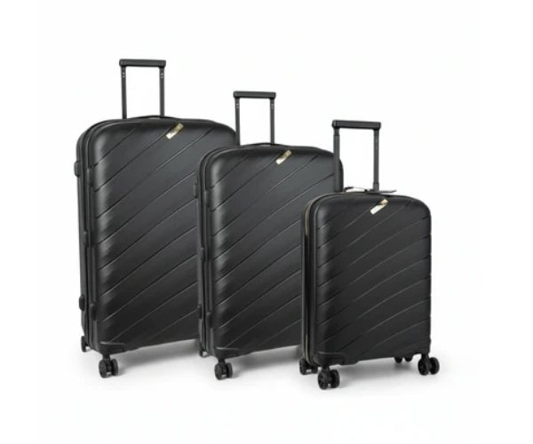 Cellini Pulse 3 Piece Luggage Set - Gunmetal