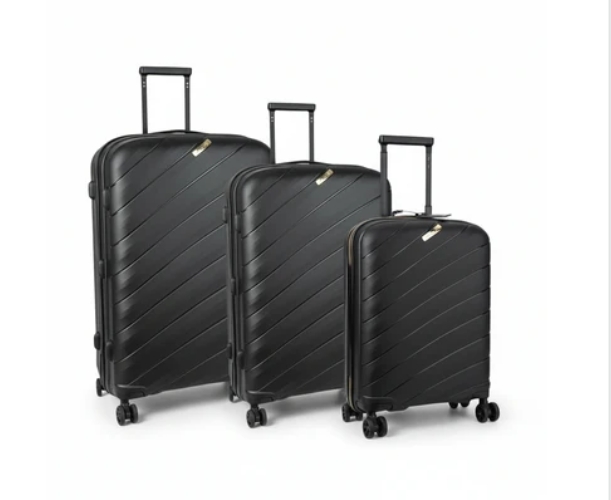 Saleys Travel Bags Cellini Pulse 3 Piece Luggage Set - Gunmetal