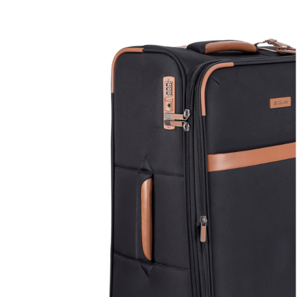 Saleys Travel Bags Cellini Monte Carlo Soft 55cm Cabin Spinner - Black - Image 3