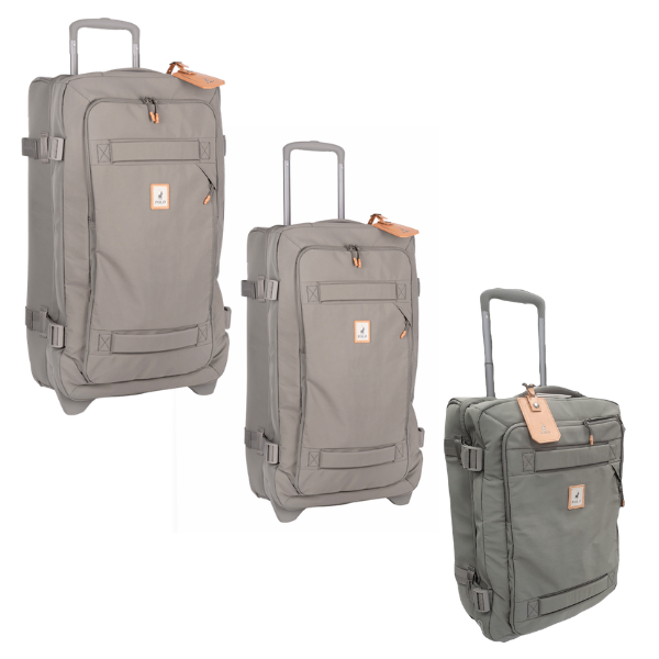 Saleys Travel Bags Polo Freedom 3 Piece Trolley Duffle Backpack Luggage Set - Green