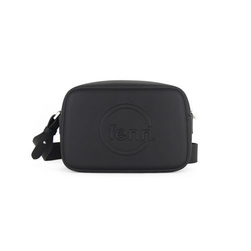 Saleys Travel Bags FENN Cross Body: Black – Silver Zip – Black Strap - Image 2