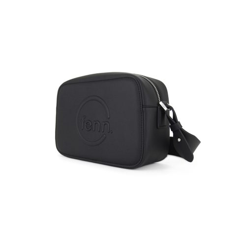 Saleys Travel Bags FENN Cross Body: Black – Silver Zip – Black Strap - Image 5
