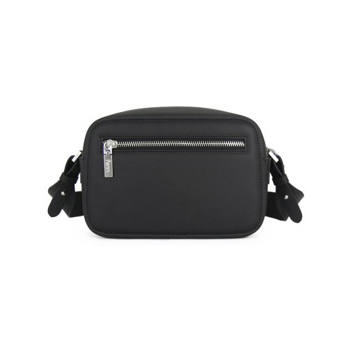 Saleys Travel Bags FENN Cross Body: Black – Silver Zip – Black Strap - Image 7