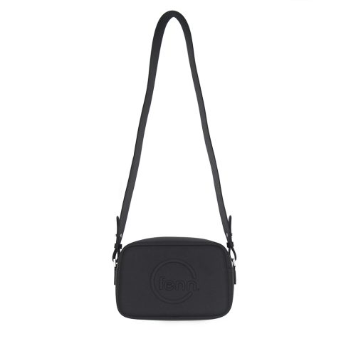 Saleys Travel Bags FENN Cross Body: Black – Silver Zip – Black Strap - Image 8