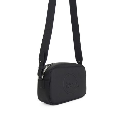 Saleys Travel Bags FENN Cross Body: Black – Silver Zip – Black Strap - Image 9