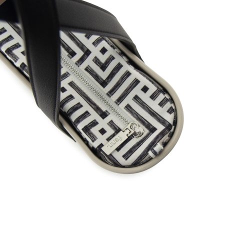 Saleys Travel Bags FENN Petite: Mushroom – Pattern Inner – Silver Zip – Black Flat Handle - Image 4