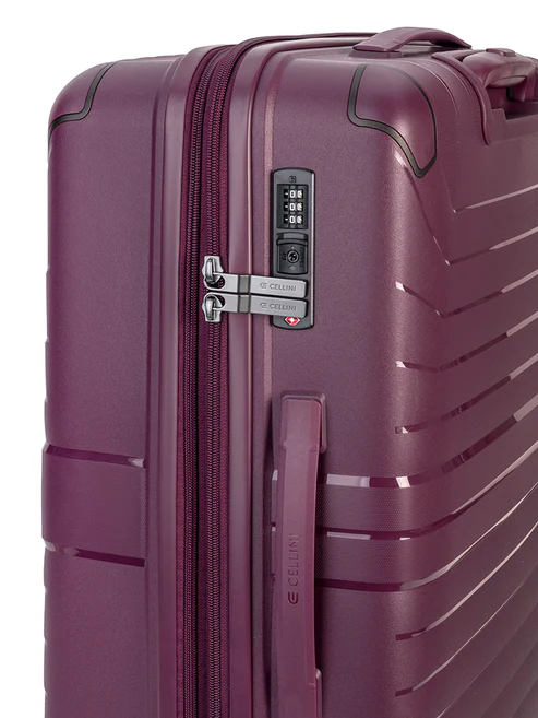 Saleys Travel Bags Cellini Guardlite Medium 4 Wheel Trolley Case - Mauve - Image 3