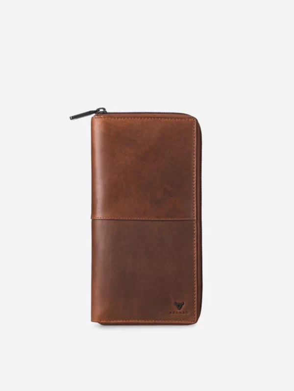 BRANDO James Large Travel Wallet - Brown