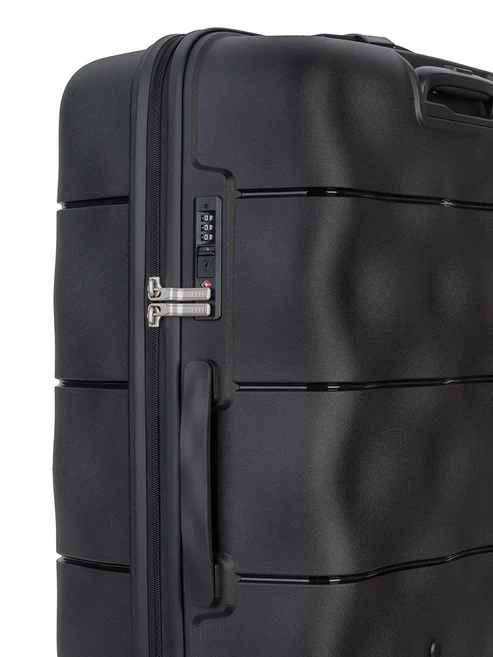 Saleys Travel Bags ELLE Large 4 Wheel Trolley Case - Black - Image 2