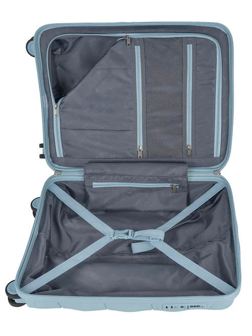 Saleys Travel Bags ELLE 4 Wheel Carry On Trolley Case - Pastel Blue - Image 4