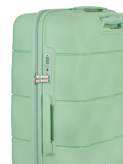 Saleys Travel Bags ELLE Large 4 Wheel Trolley Case - Green - Image 3