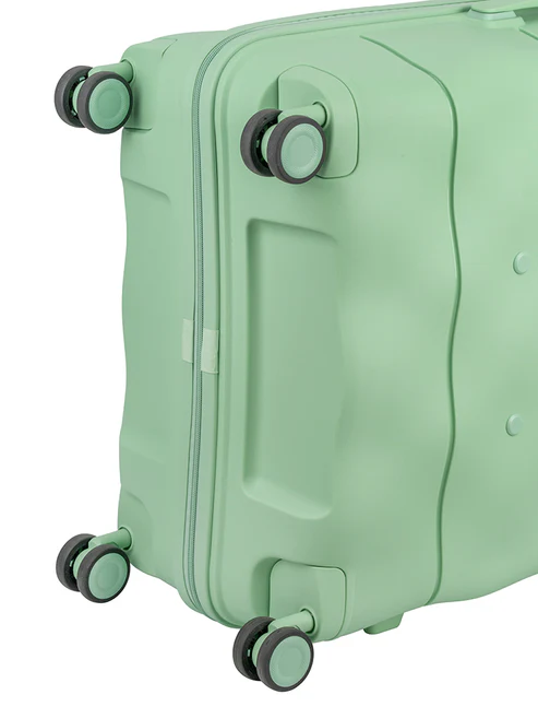 Saleys Travel Bags ELLE Large 4 Wheel Trolley Case - Green - Image 4