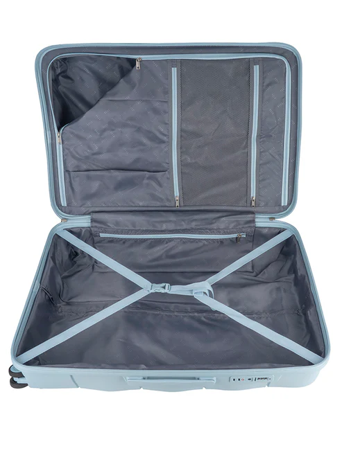 Saleys Travel Bags ELLE Large 4 Wheel Trolley Case - Blue - Image 5