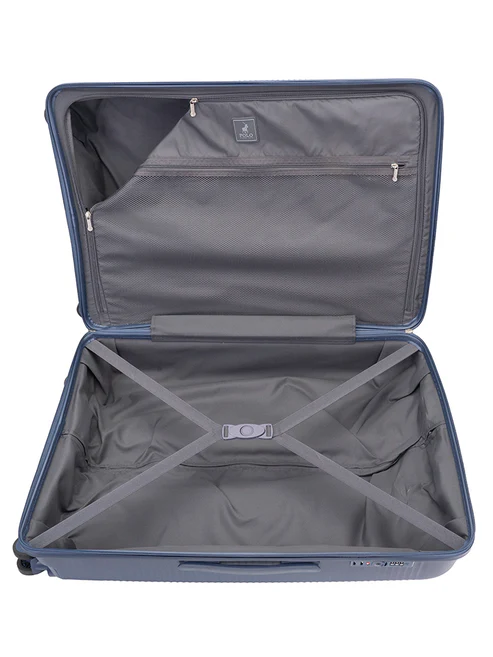 Saleys Travel Bags Polo Stellar Large 4 Wheel Trolley Case - Blue - Image 5